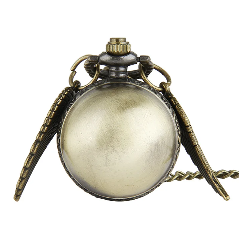 

7001Retro fashion trumpet double wings spherical pocket watch student couple pocket watch pendant thief necklace watch