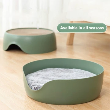 

Cat Litter Winter Plush Warm Cat Bed, Double-Sided Dual-Use, Scratch Resistant, Replaceable Cat Scratching Board Cat House