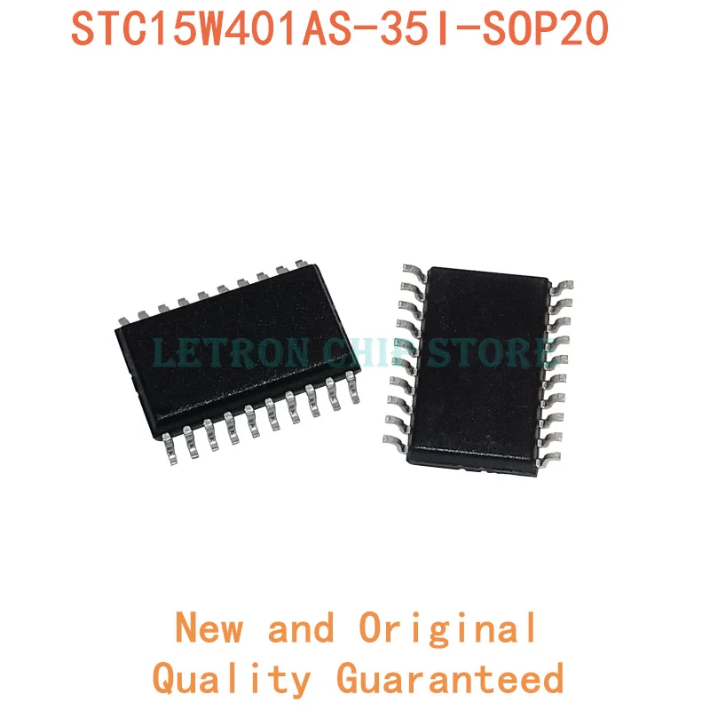 10PCS STC15W401AS-35I-SOP20 SOP-20 STC15W401AS 7.2MM SOIC-20 SOIC20 SMD new and original IC Chipset