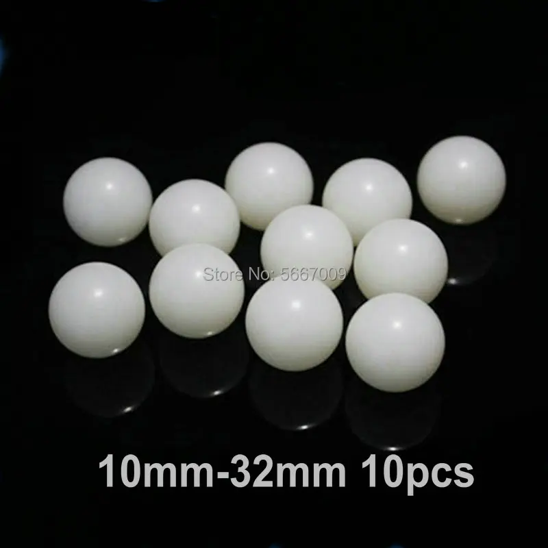 

10pcs/lot Laboratory PTFE Diameter 10mm to 32mm Pure White ball F4 stirring bead for school experiment