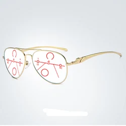 High-grade Alloy Leopard Decoration Progressive Multifocal Reading Glasses +0.75 +1 +1.25 +1.5 +1.75 +2 +2.25 +2.5 +2.75 To +4