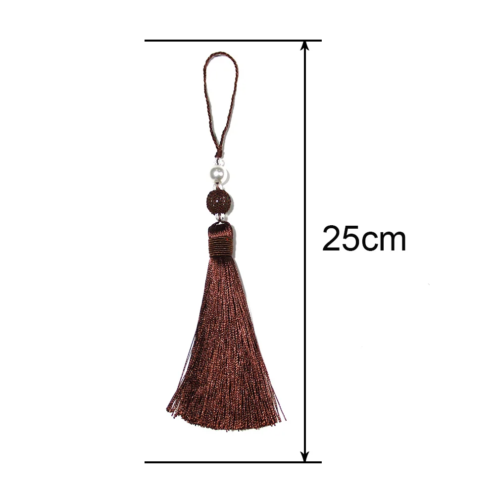 1Pc Silk Tassel Hanging Pendant Decorative Curtains Accessories Key Tassels For Curtain Tieback DIY Craft Tassel Fringe Trim