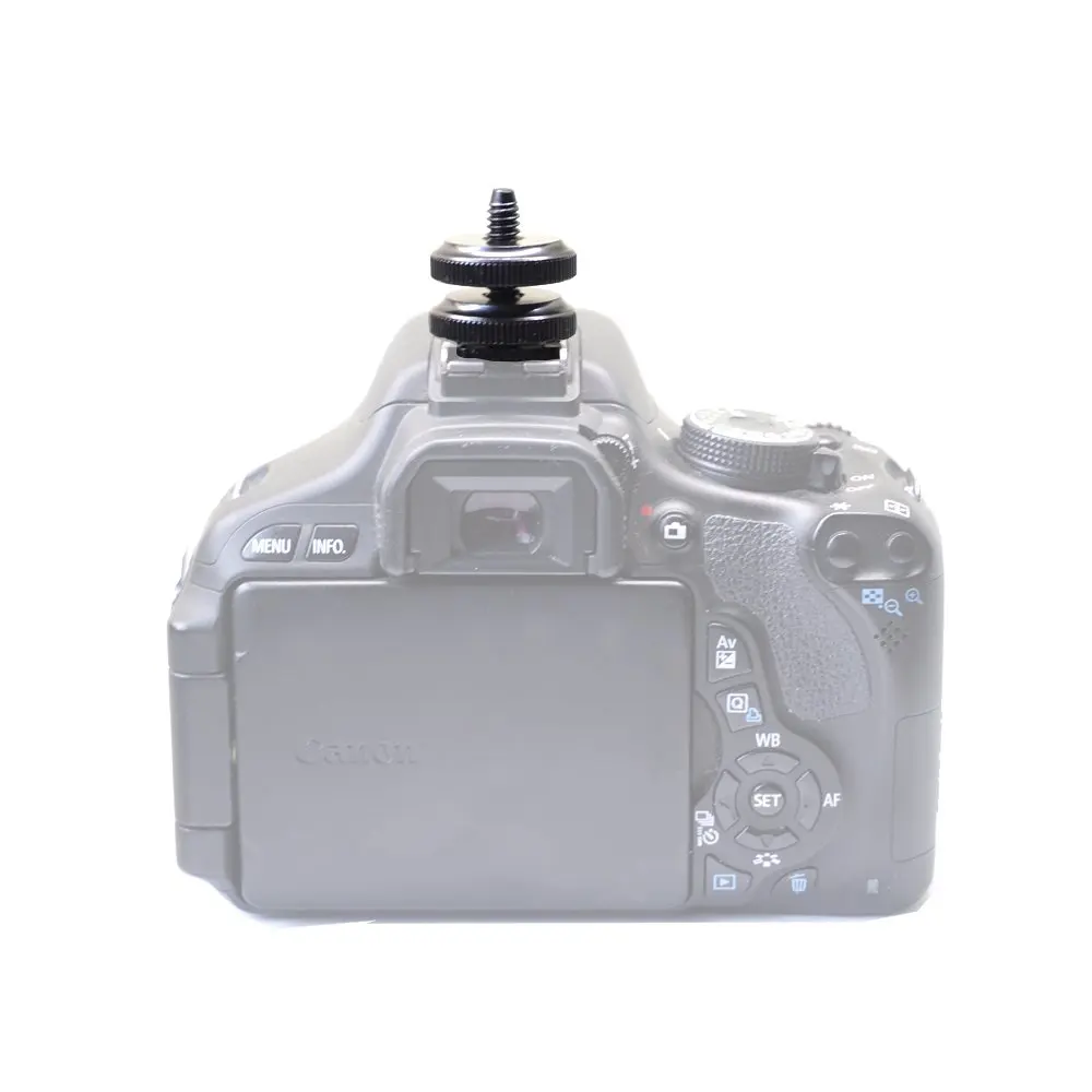 Адаптер Горячий башмак для камеры с креплением на горячий башмак с двойными гайками на 1/4 "-20 Винтовой Адаптер для штатива, крепление для вспышки для DSLR камеры