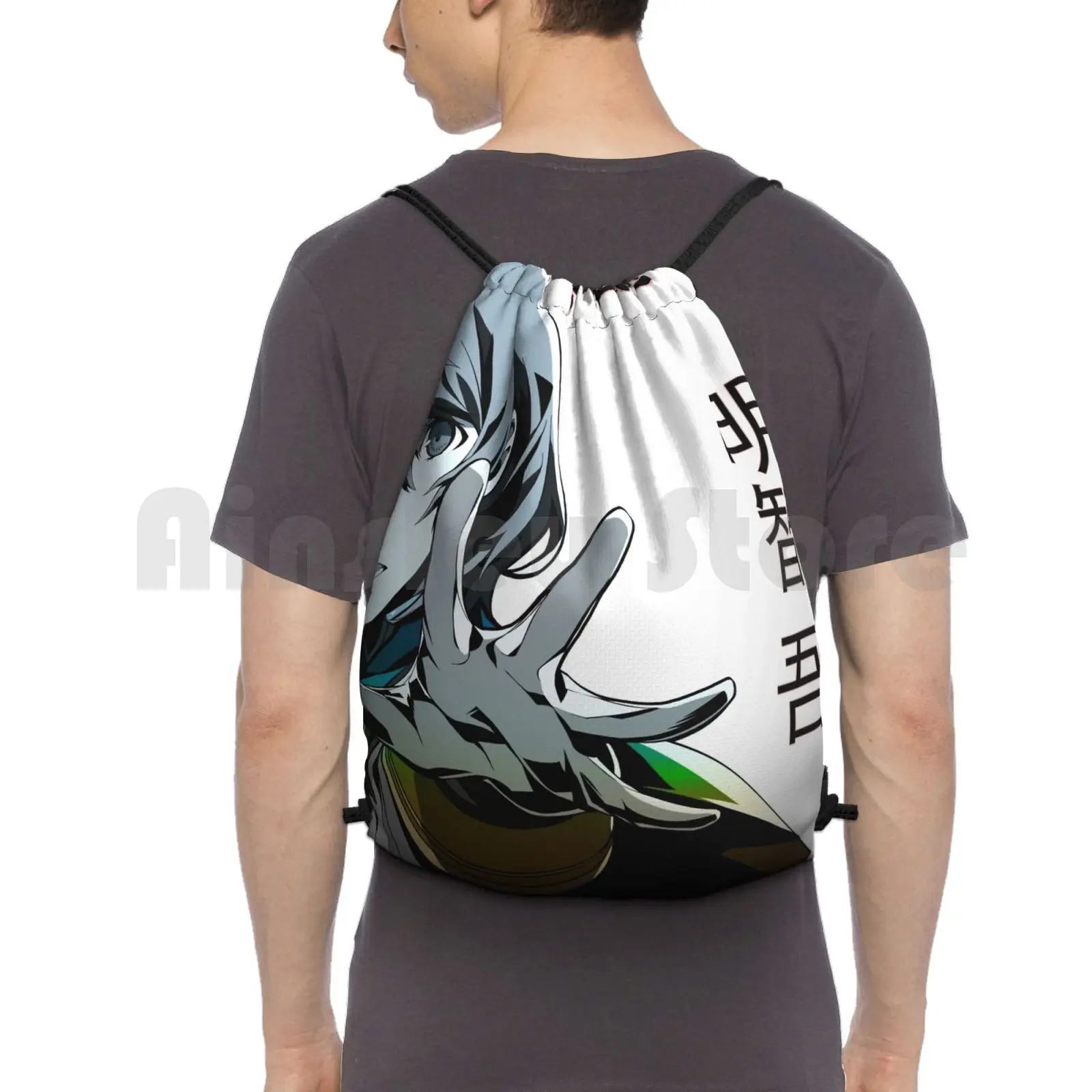 

Рюкзак Akechi Goro Persona 5, сумка на шнурке для верховой езды, скалолазания, спортивная сумка Persona 5, Persona Akechi Goro Akechi