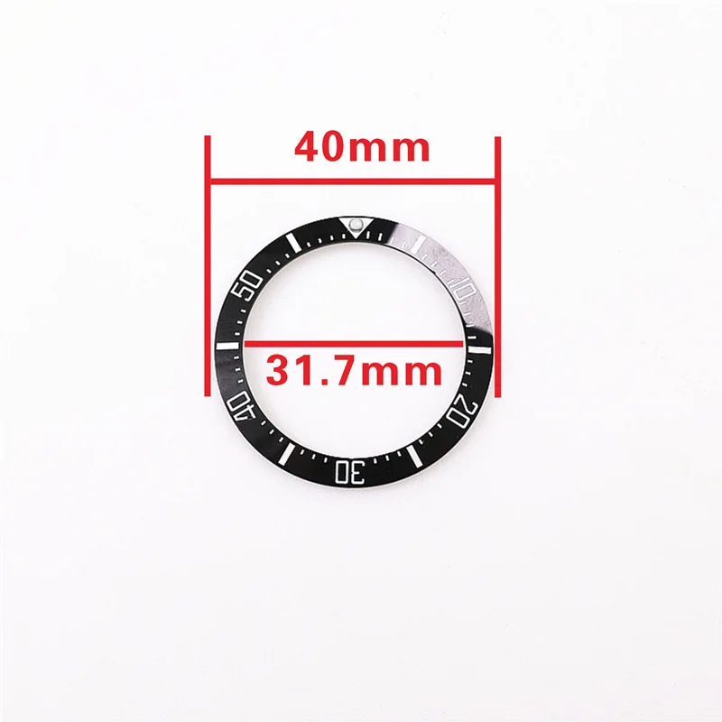 Universal 40 mm Ceramic Bezel Watch Cover Submariner Men\'s Watch Ring Insert Accessories for Watches Replacement Bezel