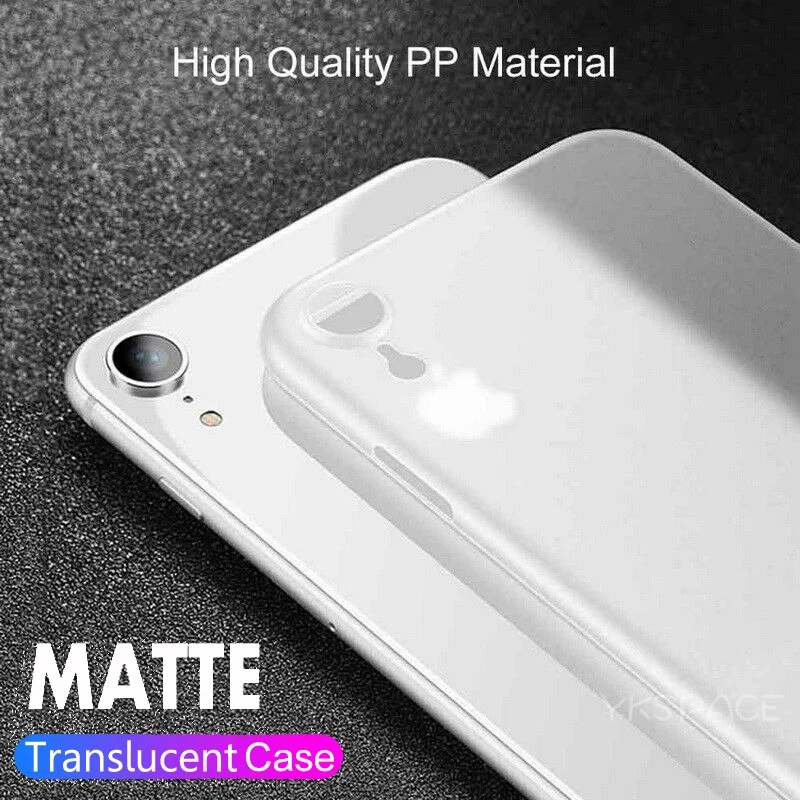 Translucent Matte Frosted Phone Case For iPhone X XR XS 11 12 13 Mini 14 Pro Max 7 8 Plus SE Ultra Thin 0.3mm Hard PC Cover