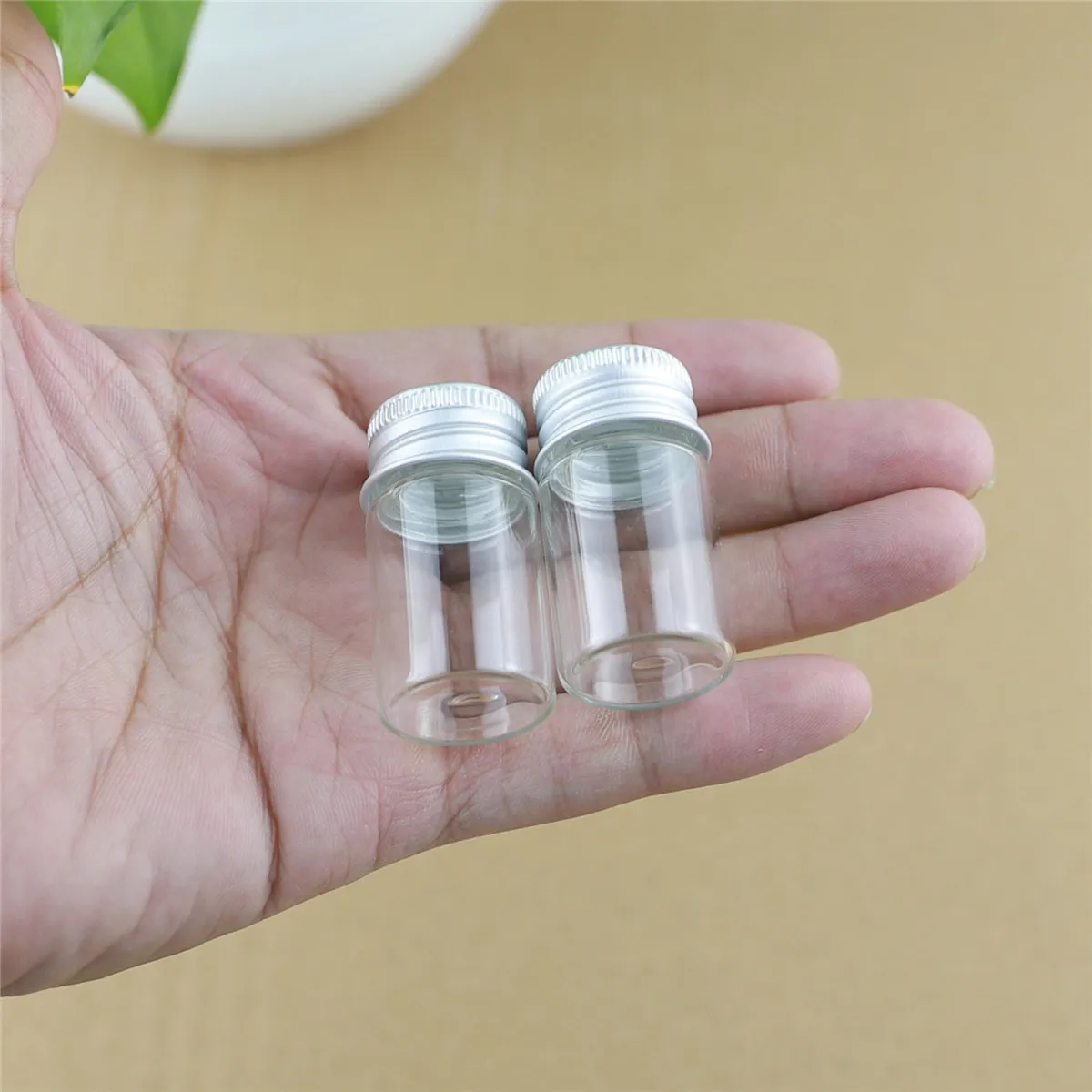 100PCS/lot 22*40mm 8ml Tiny Glass Bottles storage bottles & jar Glass Small Jars Vials Mini Containers DECORATIVE Bottles