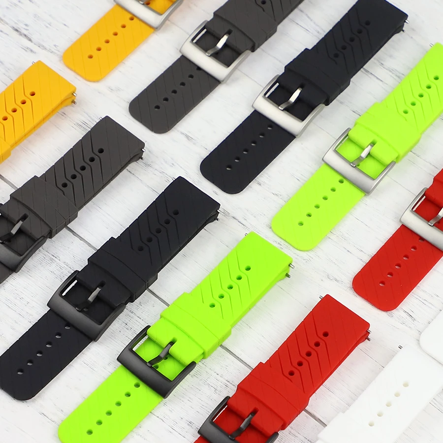 

NEW 24MM Rubber Watch Strap For Suunto 9 Belt Watchband Suunto 7/Traverse Band Spartan Wristband Suunto 9 baro Silicone Bracelet