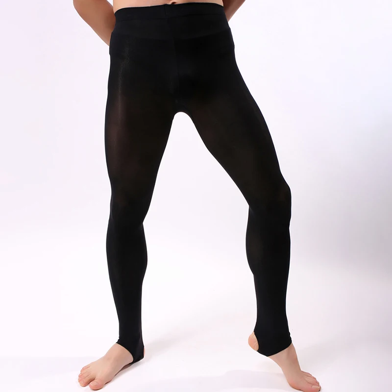 Sexy Men's Leggings Socks Dance Socks Casual See Through Johns Pants Underwear Tight Thermal Leggings Erotic Lingerie