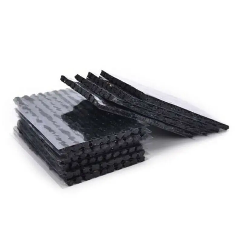 100Pcs Car Tubeless Tire Repair Rubber Strips for Auto Motorcycle Vacuum Tyre Puncture Emergency Plugs Seal Tape Repair Tool