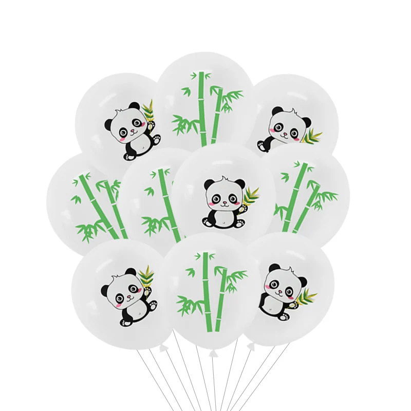 5/10/15pcs 12inch Panda Latex Balloon Bamboo Pattern Decoration Panda Theme Party Confetti Balloon Baby Shower Birthday Supplies