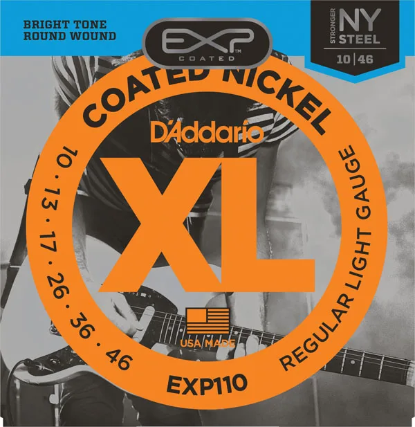 D\'Addario Coated Electric Guitar Strings, Light/Super Light EXP110 EXP120 Daddario