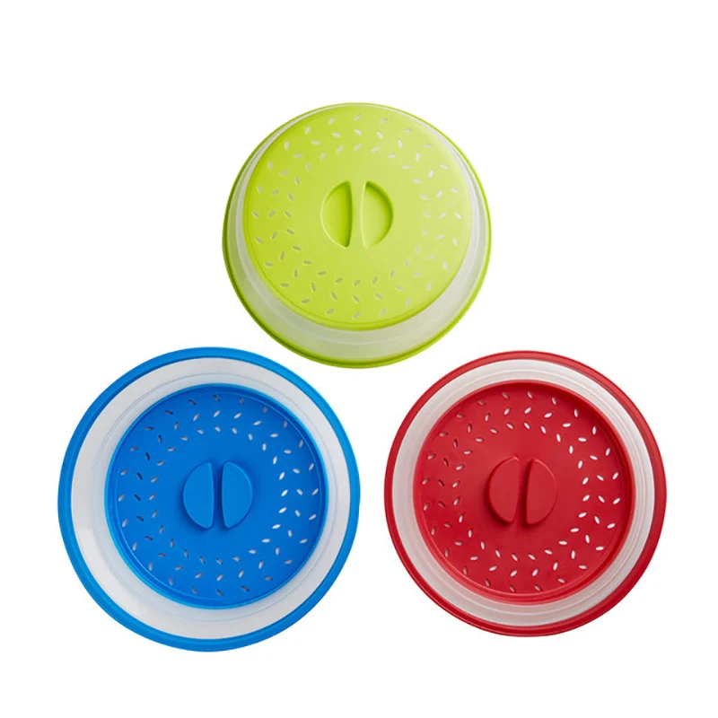 Splash Proof Cover Water Filter Basket Folding Plastic Protective Multi-functional Microwave Oven Preservation Cover Kitchenware