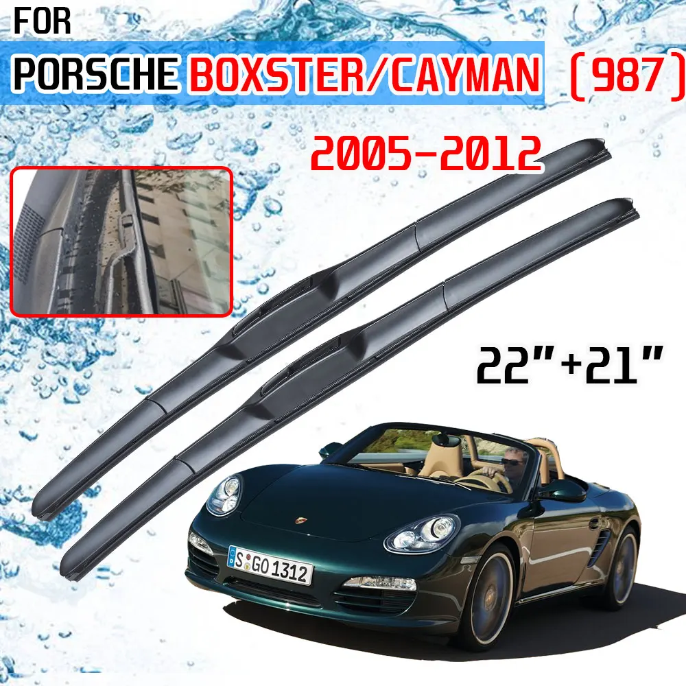 For Porsche Boxster Cayman 987 987C 2005 2006 2007 2008 2009 2010 2011 2012 Accessories Car Front Windscreen Wiper Blades Cutter