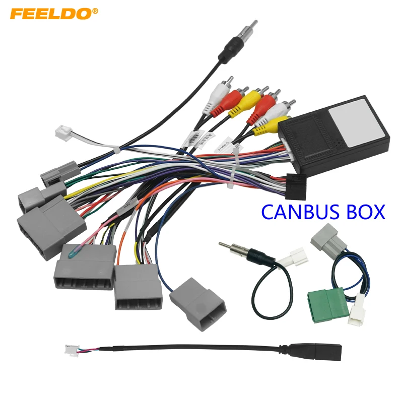 

FEELDO Car 16Pin Android Stereo Power Wiring Harness With Canbus + USB For Honda Civic 1.5T(16-19)/CRV (17-19)/Breeze(2020+)