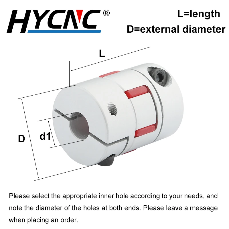 D45L66 Aluminum Plum Blossom Clamp Flexible Shaft Coupling CNC Motor Connector Soft Coupler 10/12/14/16/18/20/22/24/25mm