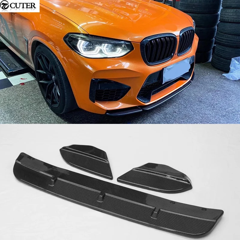 

F97 X3M F98 X4M Carbon Fiber Frp Front Bumper Lip Splitter for Bmw G01 X3 G02 X4 Car Body Kit 2019