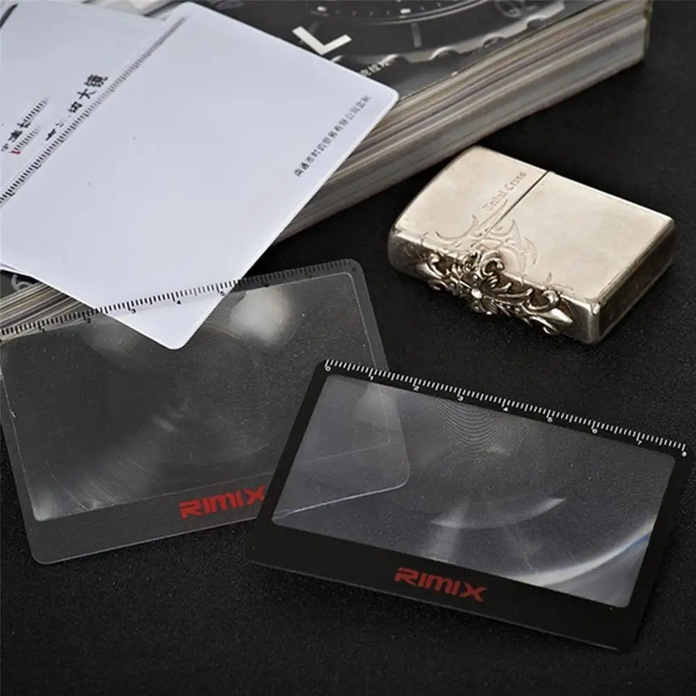 1pcs 3X Magnifier Magnification Magnifying Fresnel LENS Pocket Credit Card Size Transparent Magnifying Glass 8.5 x 5.5cm