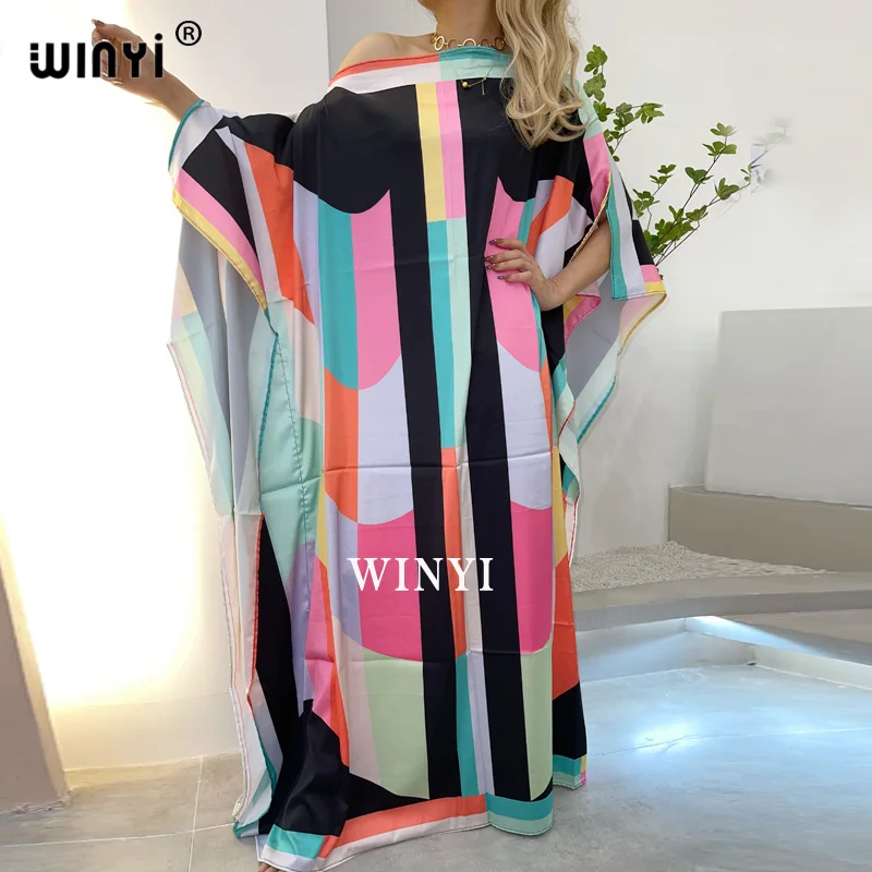 WINYI Womens Boho Maxi Floral turke плать Summer robe Women Elegant  امرأة اللباسHoliday Beach Dress Sundress Party Dress