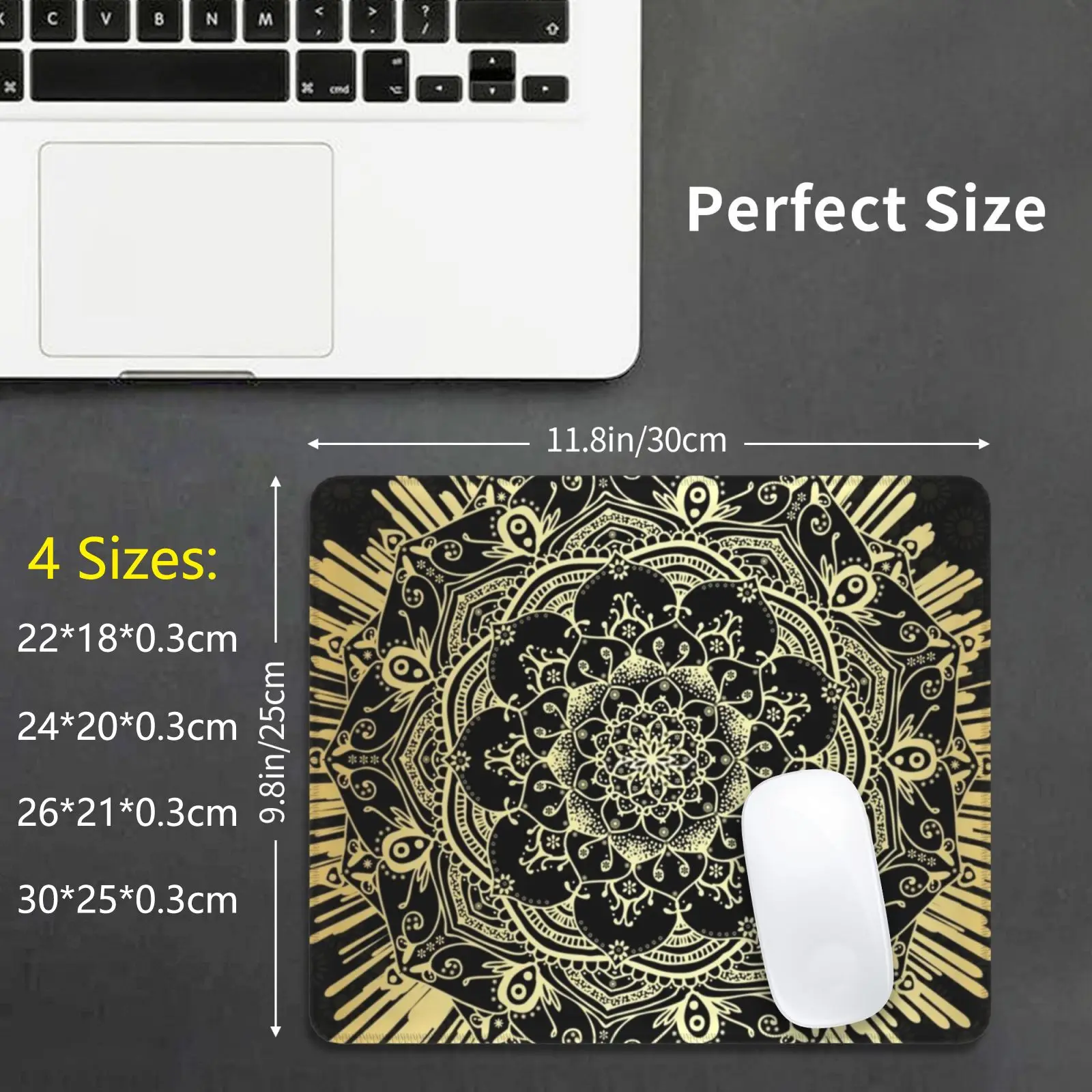 

Мандала Golden Spirit/дзен, Йога, планшетофон для мыши, «сделай сам», подушка с принтом, мандала, мандала, религиозный дзен