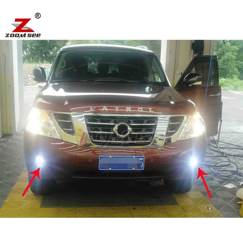 2pcs High quality H11 Canbus No error White Car LED front fog lamp fog light bulb for Nissan Patrol Y62 (2012-2019)