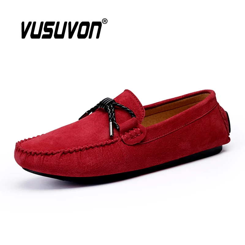 5 Colors Suede Leather Shoes Men Breathable Casual Shoes 2020 Autumn Fashion Driving Flats Slip On Men Loafers Moccasins Homme