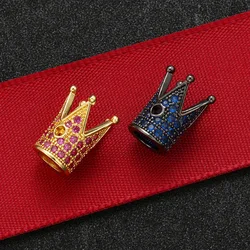 ZHUKOU 9x12mm Unique Crown Crystal Beads for Women's Necklace Bracelet Jewelry Accessories Model: VZ229