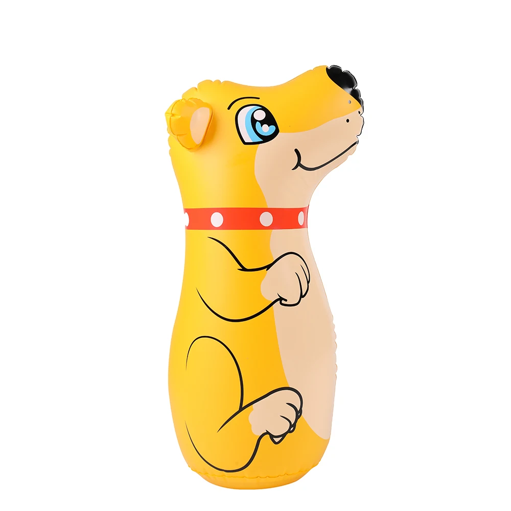 Doctor Dolphin Puppy Inflatable Punching Bags for Kids, Blow up Tumbler Boxing Toys for Indoor & Outdoor