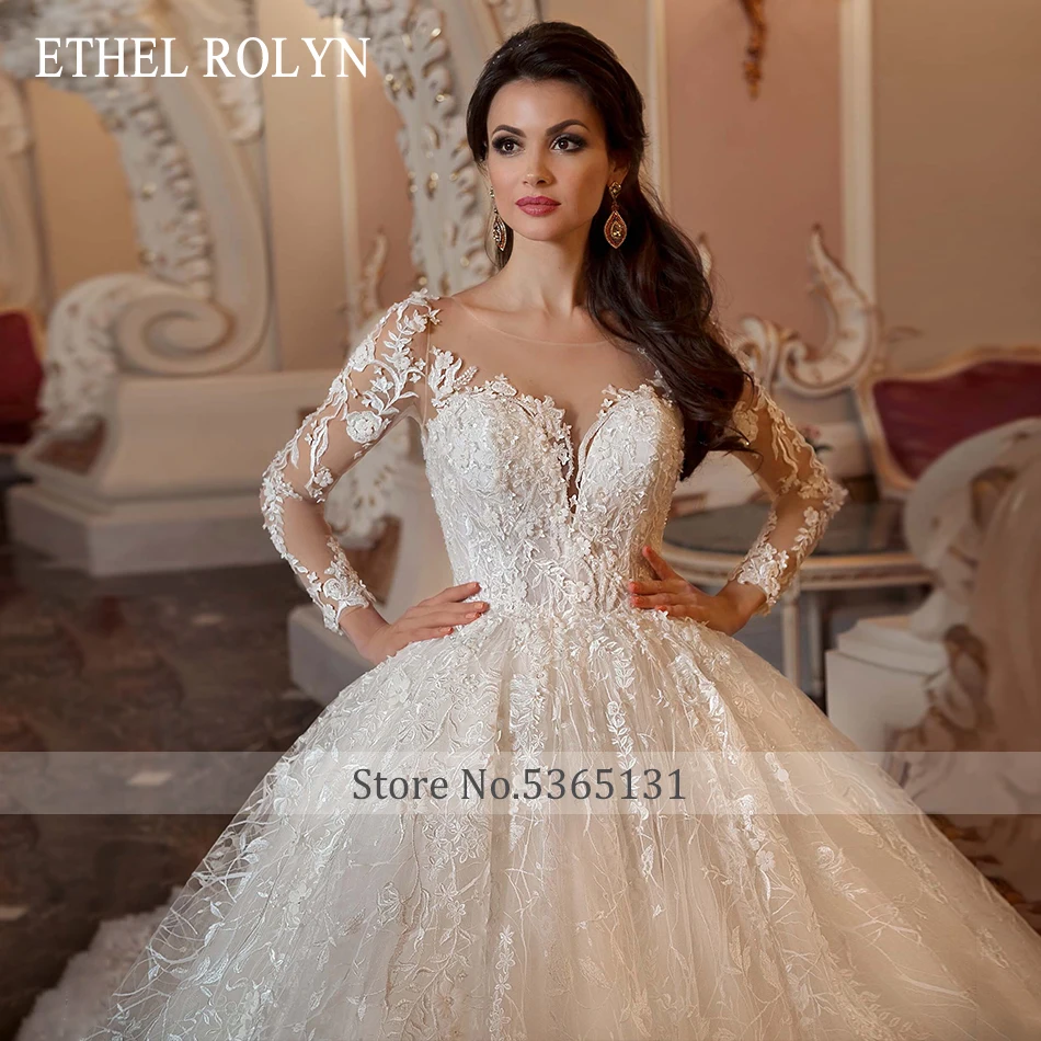 ETHEL ROLYN Luxury Wedding Dresses For Women Long Sleeve Beading Appliques Vintage Princess Wedding Gown Vestidos De Novia - AliExpress ETHEL ROLYN Luxury Wedding Dresses For Women Long Sleeve Beading Appliques Vintage Princess Wedding Gown Vestidos De Novia - AliExpress