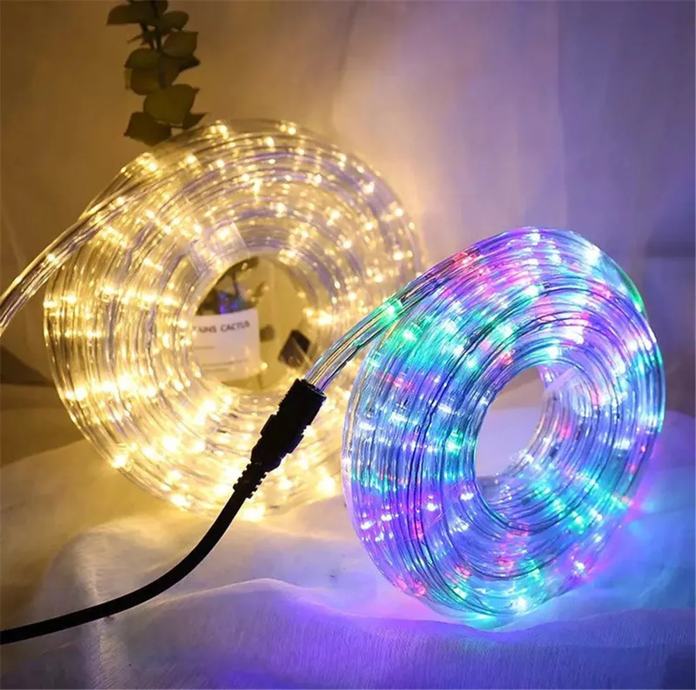 Waterproof LED Rope Strip Lights AC220V 32leds/M LED Fairy Twinkle Rope Tube String Lights for Christmas Wedding Party Garden