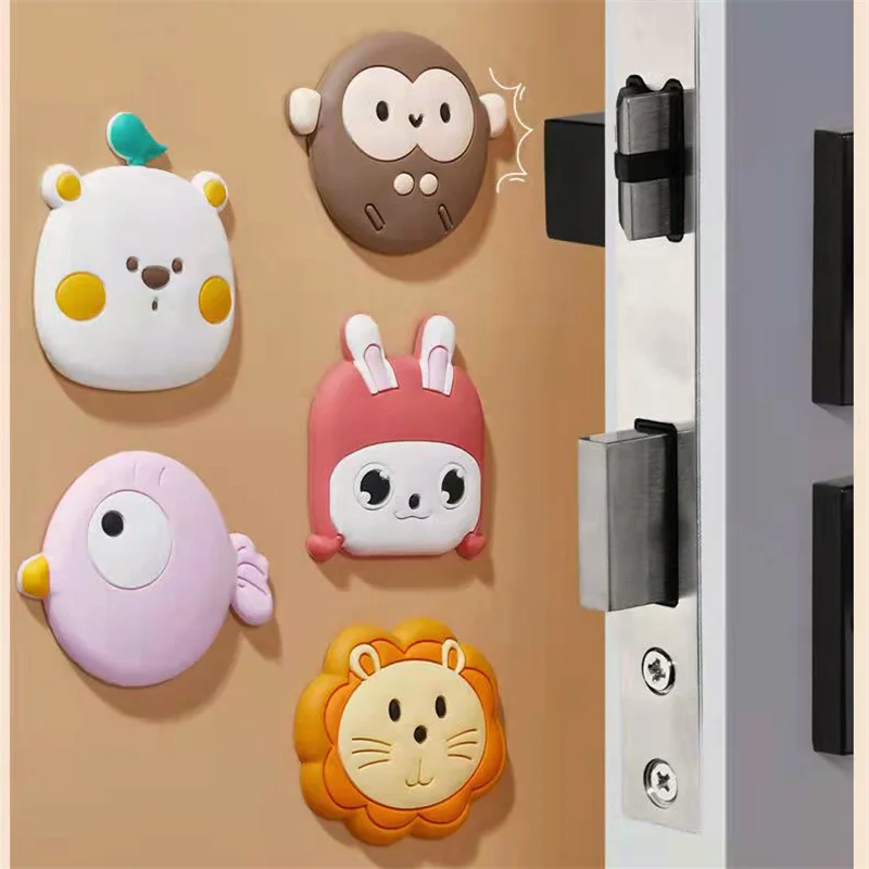 3D Wall Stickers Home Decoration Room Beds Head For Kitchen Anti-collision Toilet Self-adhesive Vinyl Child Door Shockproof Lion