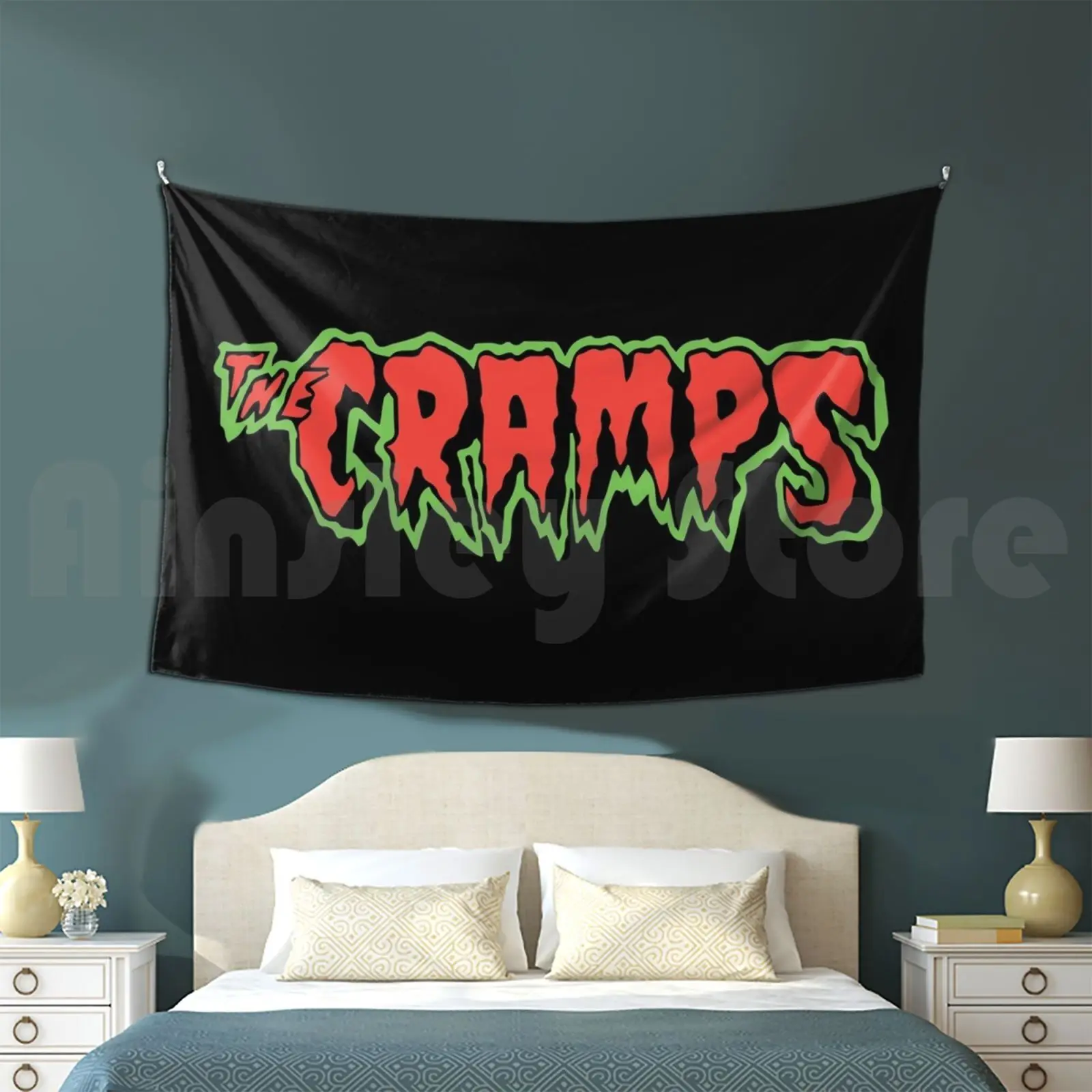 Cramps Customized Tapestry Cramps The Cramps Band Punk Rock Psychobilly