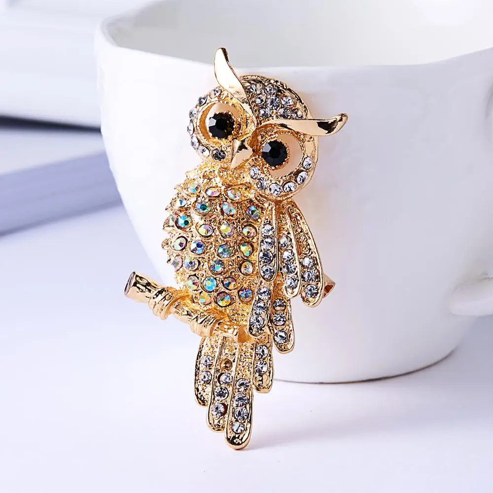 Owl Butterfly Dragonfly Frog Peacock Bird Brooch Collar Pins Corsage Animal Badge Jewelry Women Men's Brooch Clothes Accessories