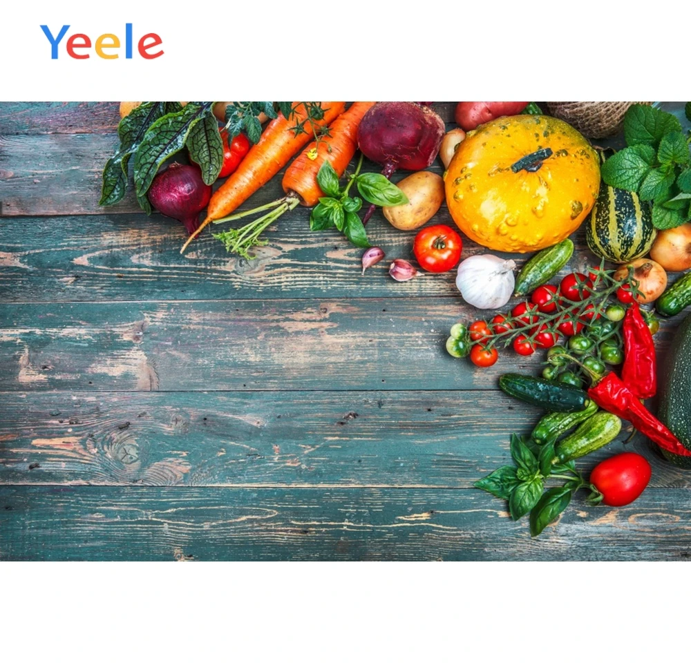 Yeele-خلفيات للتصوير الفوتوغرافي ، ألواح خشبية قديمة للخضروات ، مطبخ ، ديكور طعام ، خلفيات للتصوير الفوتوغرافي لاستوديوهات الصور