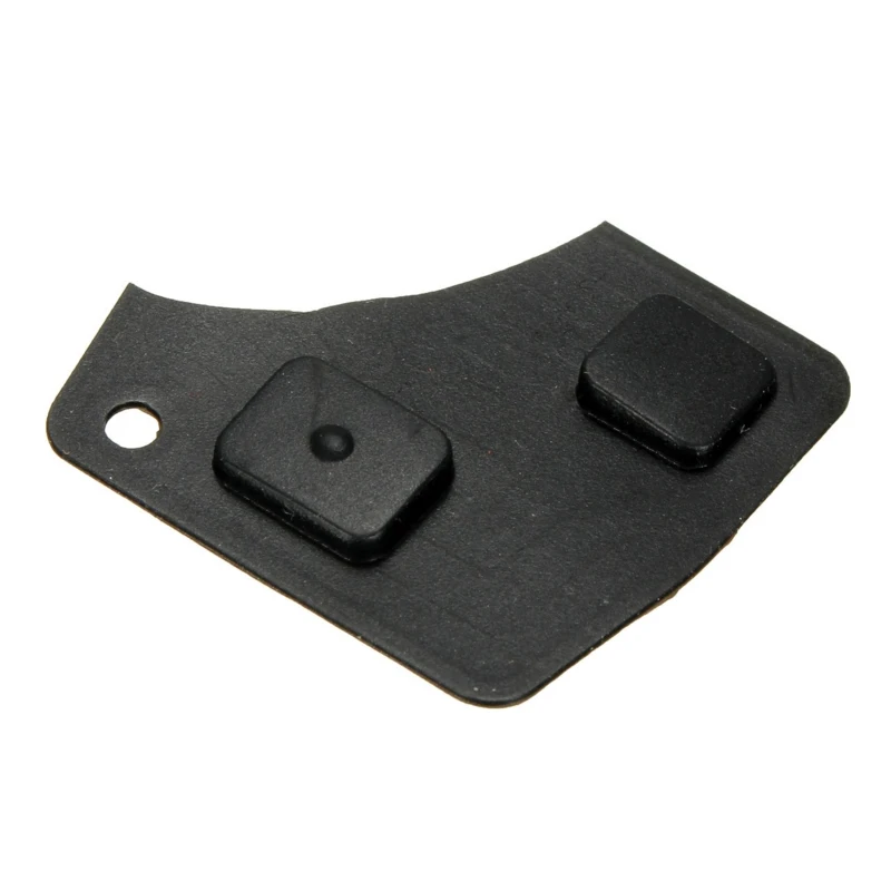 Universal Practical Black 2 Button Key Leather Remote Key Accessories Fob Repair Kit Switch Rubber Pad Fit for Toyota