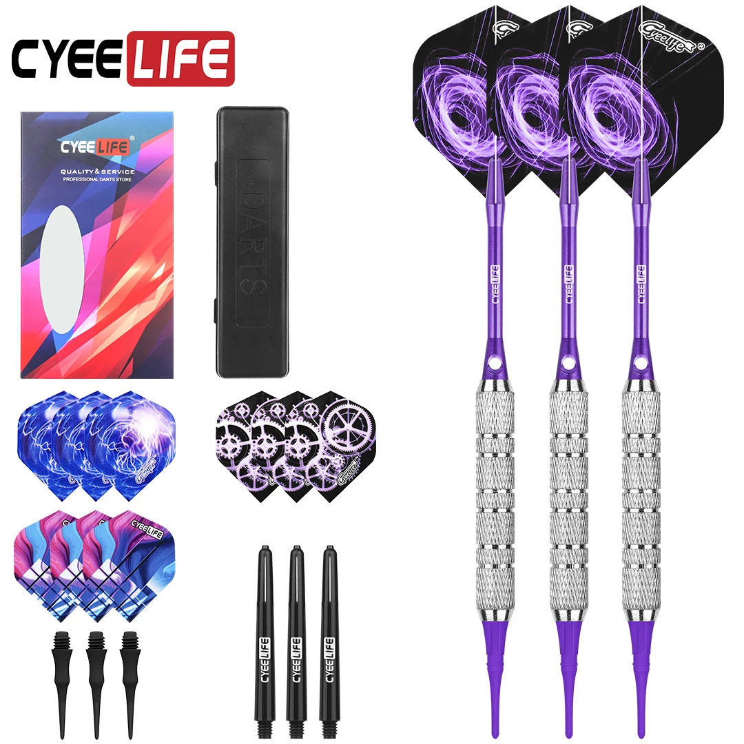 CyeeLife 16/18g Soft Tip Darts Professional Electronic With Darts Nylon Soft Tip Point Dardos Accessories