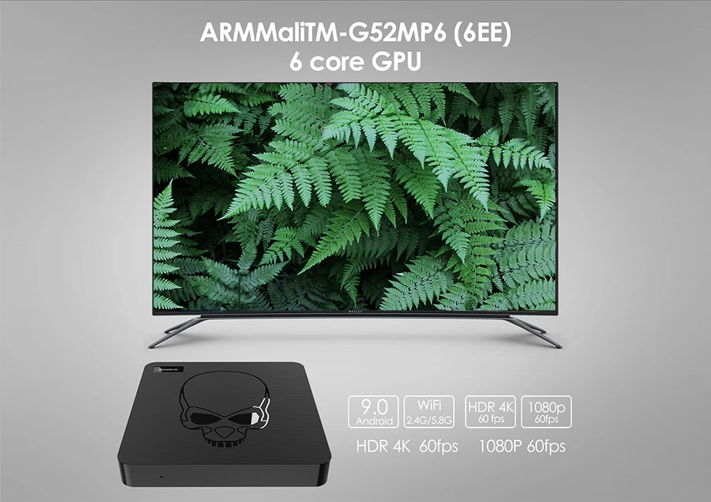 Beelink – boîtier Smart TV GT King, Android 9, Amlogic S922X Quad core, 4 go 64 go, BT4.1, 1000M LAN, usb 3.0, 4K, wifi 6