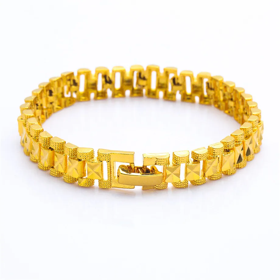 

18-20CM Men's Fashion Bracelet homme Braclet Male Gold Plated Star Hand Chain Bracelets For Men Jewelry