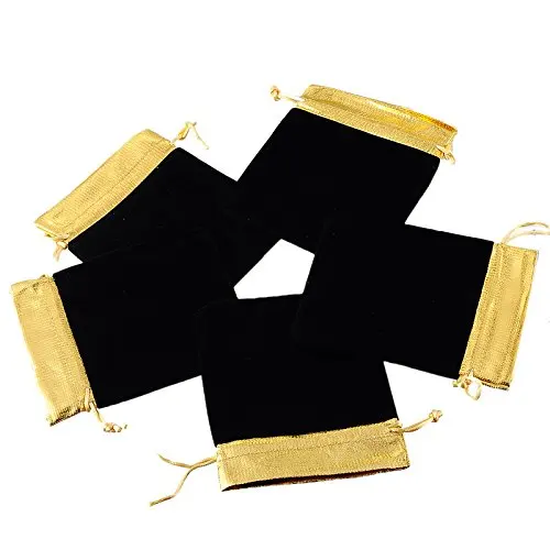 100 Stuks Fluwelen Sieraden Tassen 10X12Cm Zwart/Rood Kerstfeest Bruiloft Gunst Cadeau Tas Goedkope Trekkoord Zakjes Kan Aangepast Logo