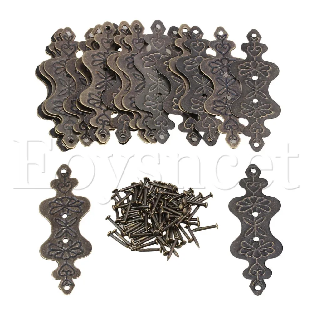 20pcs Bronze Furniture Decorative Decor Vintage Corner Protector Desk Edge Cover