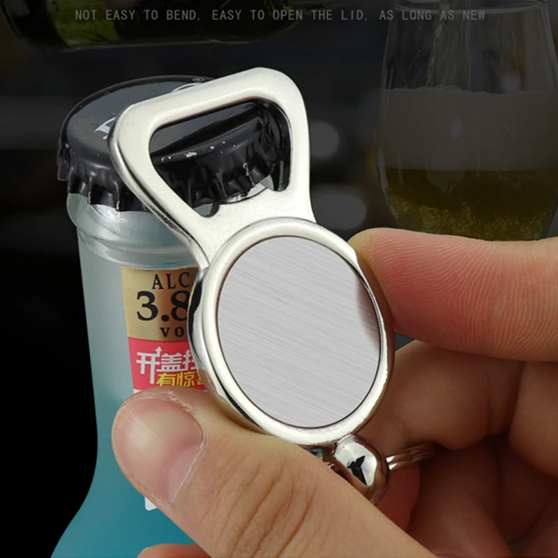 Cabochon Bottle Opener Bottle Opener Bank 1/5/20PCS 25mm Hangings Ring Keychain Home Kitchen Tools Gadgets Portable