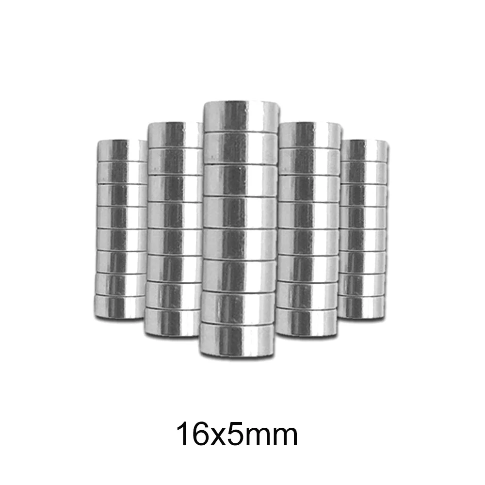 16x5 mm Round Search Magnet 16x5mm Strong Powerful Magnets Disc 16mmx5mm Neodymium Magnet Strong 16*5 N35