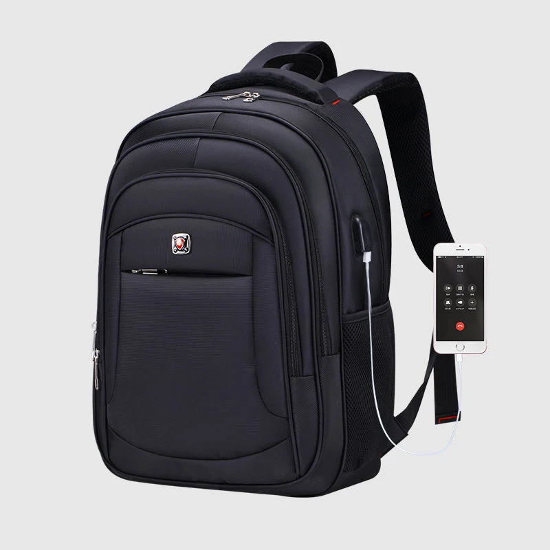 Sacs à dos chargeur USB pour hommes et adolescents, sac pour ordinateur portable de grande capacité, de bonne qualité, vente en gros