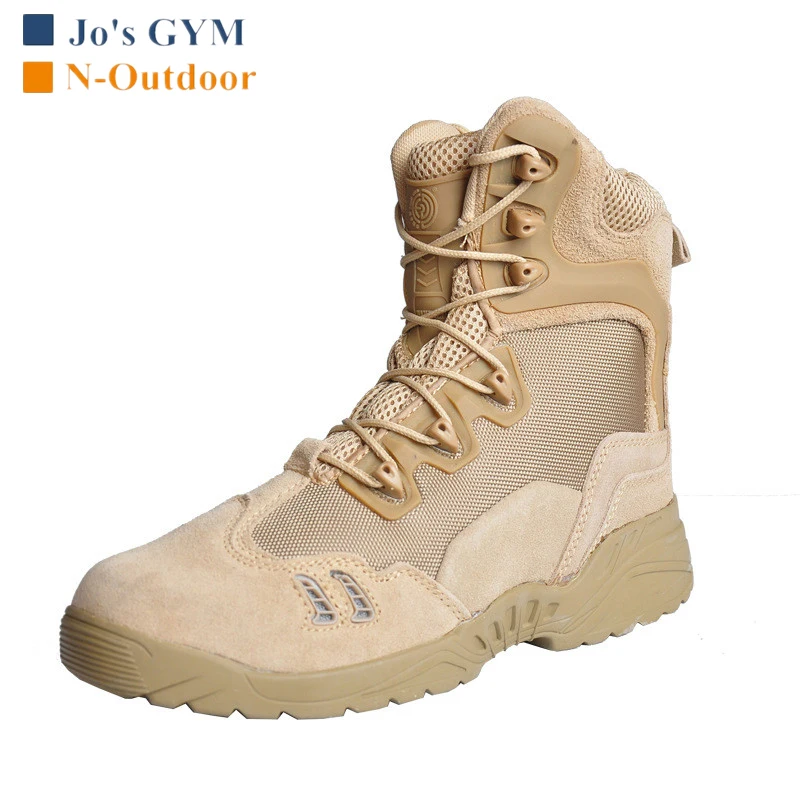 

Hot Army Tactical Boots Men High-top Professional Military Desert Combat Shoes Outdoor Breathable Wearable Climbing Hiking Boots