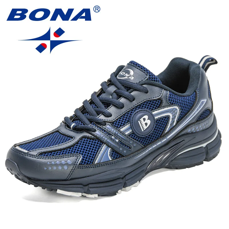 BONA-Chaussures de marche respirantes et souples pour homme, souliers de sport, de jogging, de rencontre, de créateurs, nouvelle collection