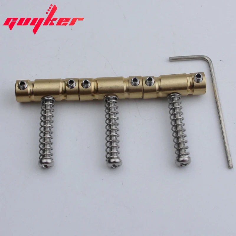 3 pcs In-Tune Goto Compensated Guitar Bridge Saddles Brass Material Well 10.8 mm String Spacing  For Tele TL Guitar