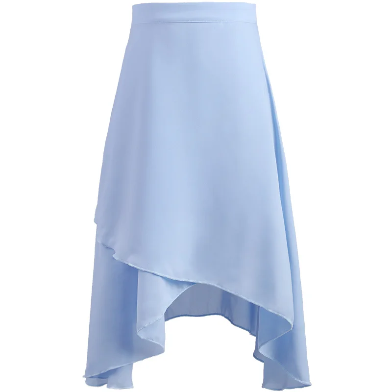 Dames Meisjes Balletrokken Lange wikkelrok van chiffon Balletdansjurk Tule rokken Volwassen polyester danskostuums met veters - afbeelding 2
