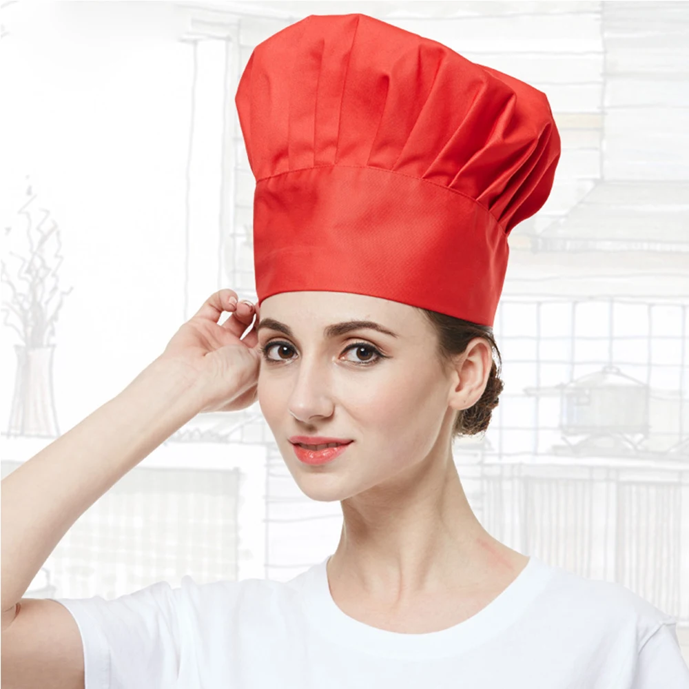 Unisex Fold Chef Hat, Adulto Restaurante Chapéus, Hotel Bakery Cantina, Chef Calças, Garçom Alto, Casaco de Calça, Novo, Atacado