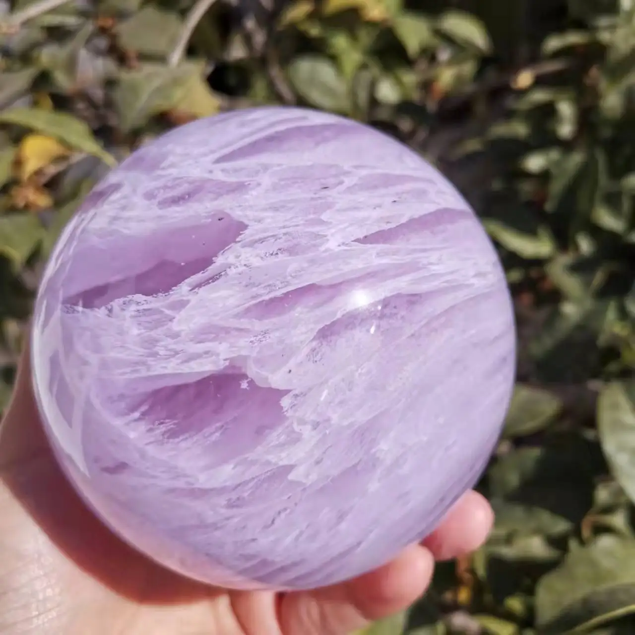 

90~100mm Purple Melting quartz crystal ball with Stand quartz Crystal sphere for Meditation Healing