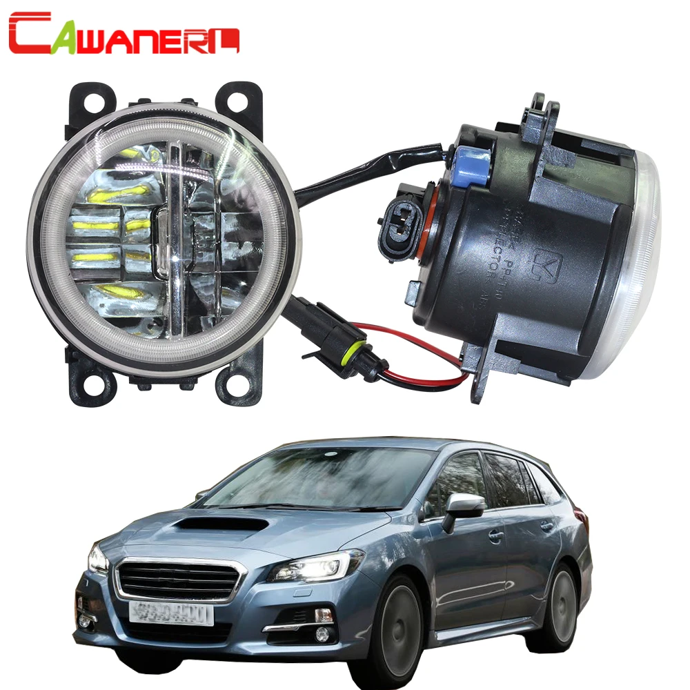 

Cawanerl Car 4000LM External LED Fog Light + Angel Eye Daytime Running Light DRL 12V For Subaru Levorg 2014 2015 2016 2017 2018